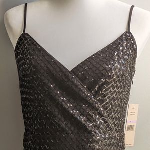 NWT...Nanette Lepore "Very Black" Sequin Midi Dress Size 6